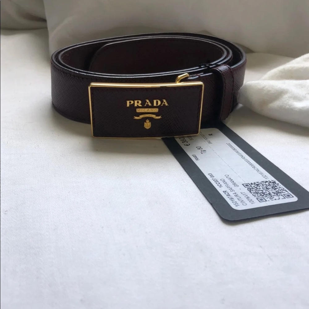 Prada Belt (Maroon) - Picture 1 of 1